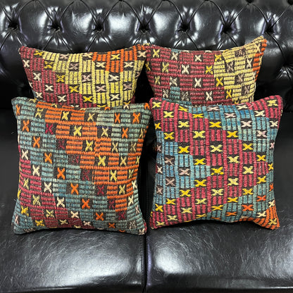 Ethnic Cushion Cover Set (16" x 16")