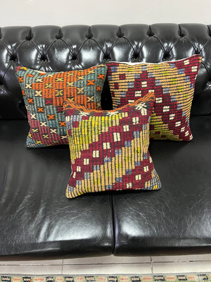 Ethnic Cushion Cover Set (16" x 16")