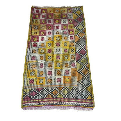 Handwoven Turkish Vintage Kilim (1'8" x 2'11")