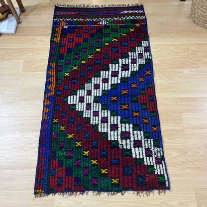 Handwoven Turkish Vintage Kilim (2'2" x 4'1")