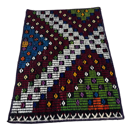 Handwoven Turkish Vintage Kilim (1'8" x 2'6")