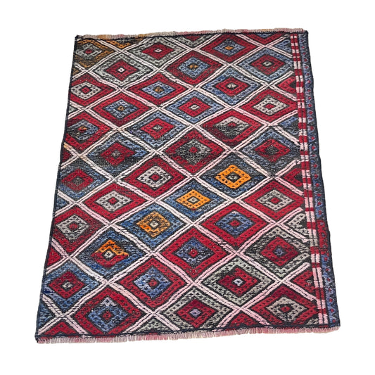 Handwoven Turkish Vintage Kilim (2'8" x 3'5")