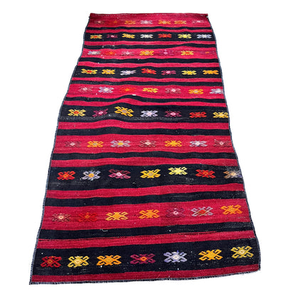 Handwoven Turkish Vintage Kilim (3'3" x 5'11")