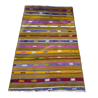 Handwoven Turkish Vintage Kilim (2'6" x 4'3")