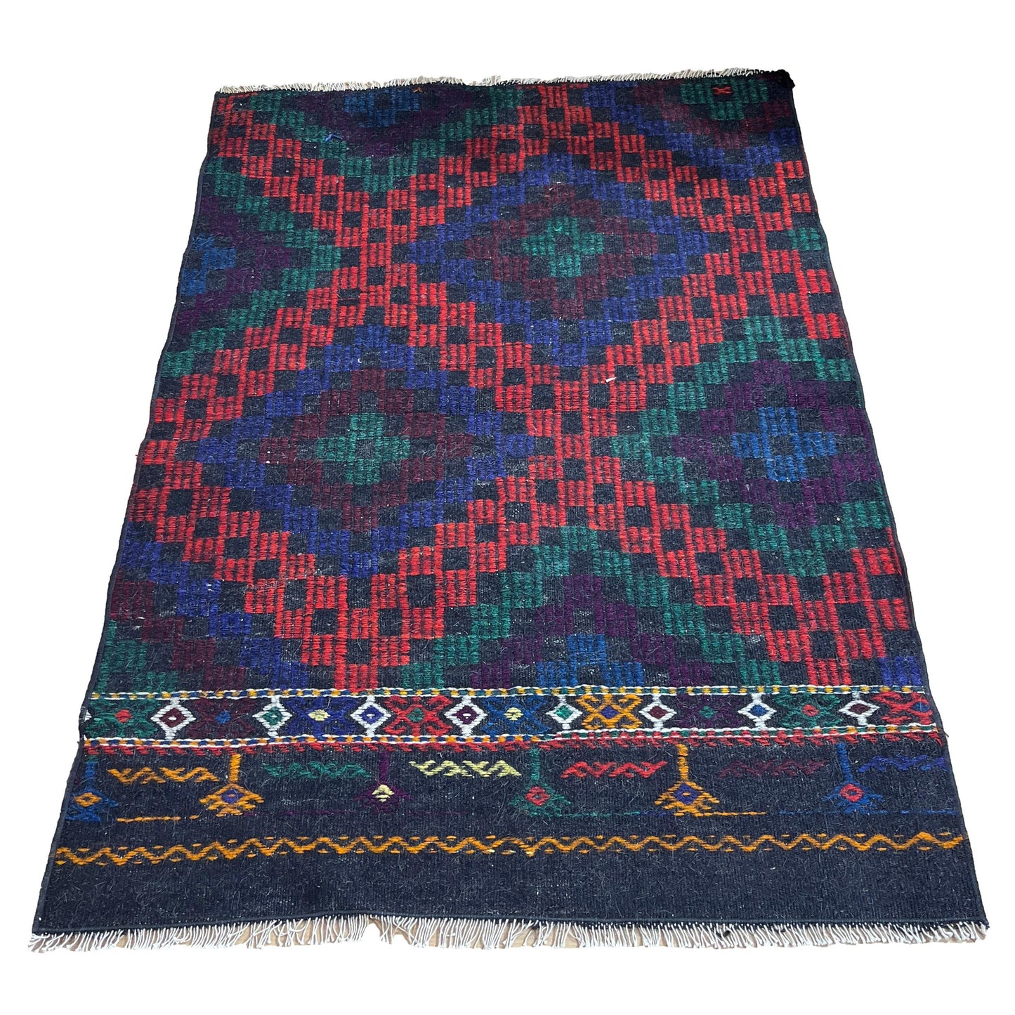 Handwoven Turkish Vintage Kilim (3'3" x 4'11")