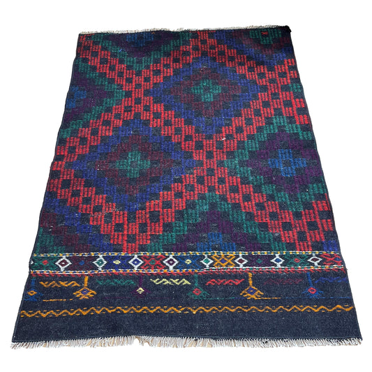 Handwoven Turkish Vintage Kilim (3'3" x 4'11")