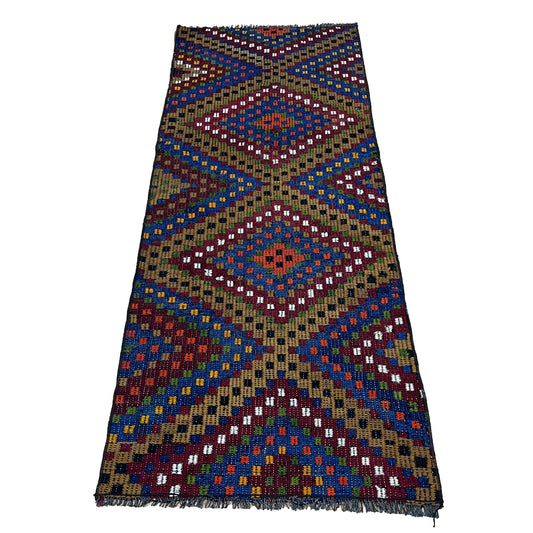 Handwoven Turkish Vintage Runner Kilim (2'8" x 6'7")