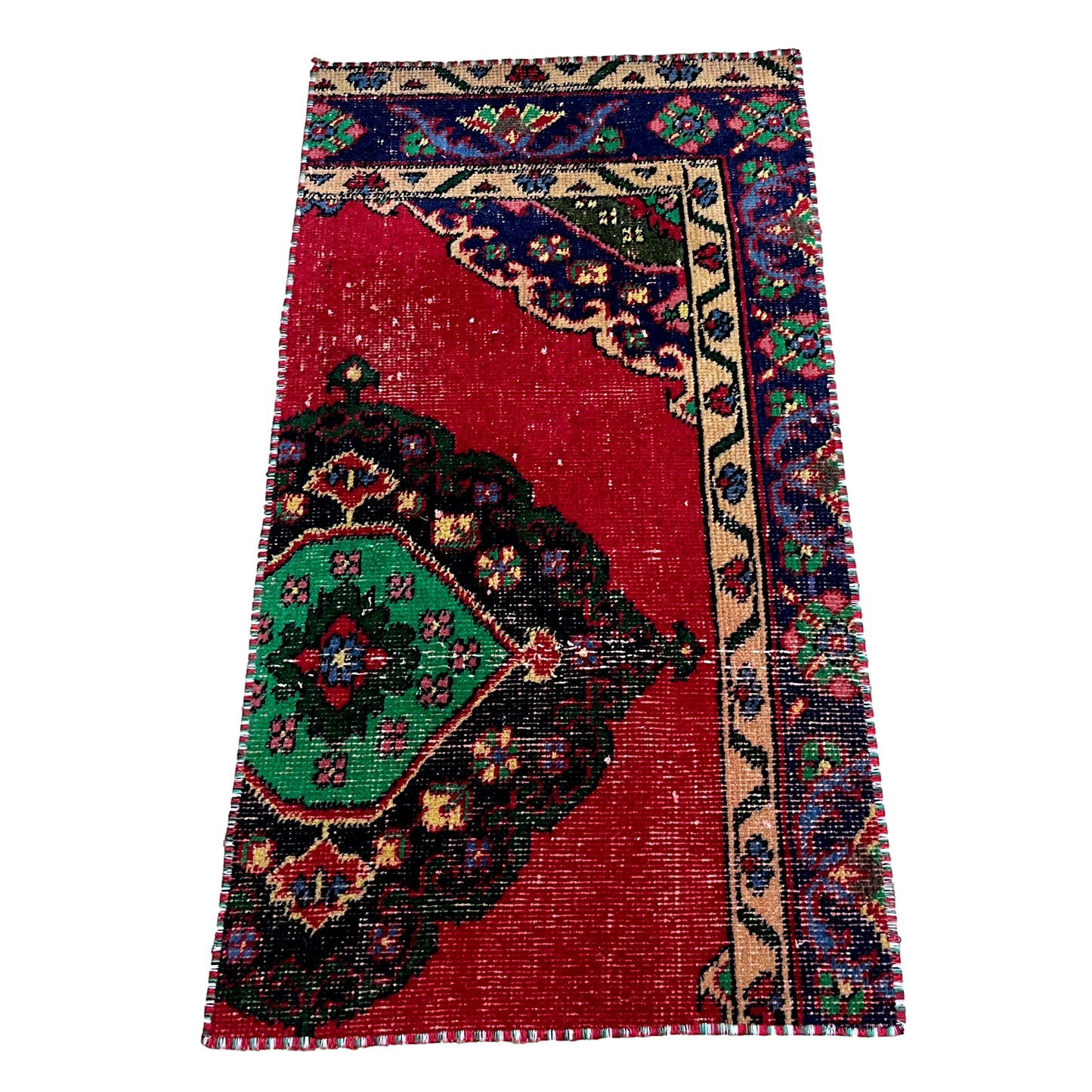 Hand-Knotted Vintage Turkish Rug (1'8" x 2'11")