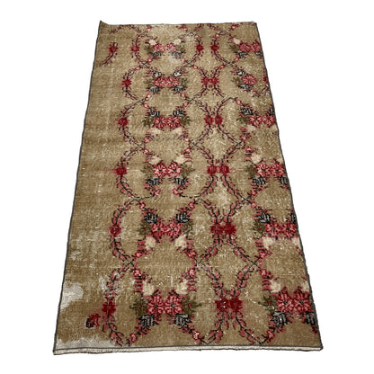 Hand-Knotted Vintage Turkish Rug (3'3" x 6'7")