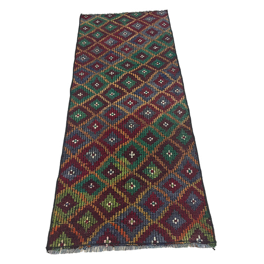 Handwoven Turkish Vintage Runner Kilim (2'8" x 6'5")