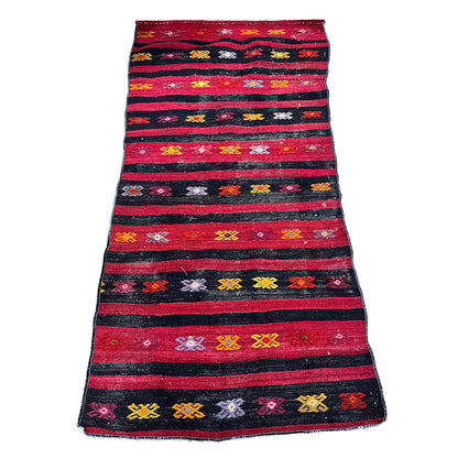 Handwoven Turkish Vintage Kilim (2'11" x 5'10")