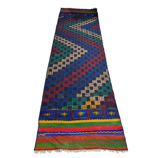 Handwoven Turkish Vintage Runner Kilim (2'8" x 9'2")