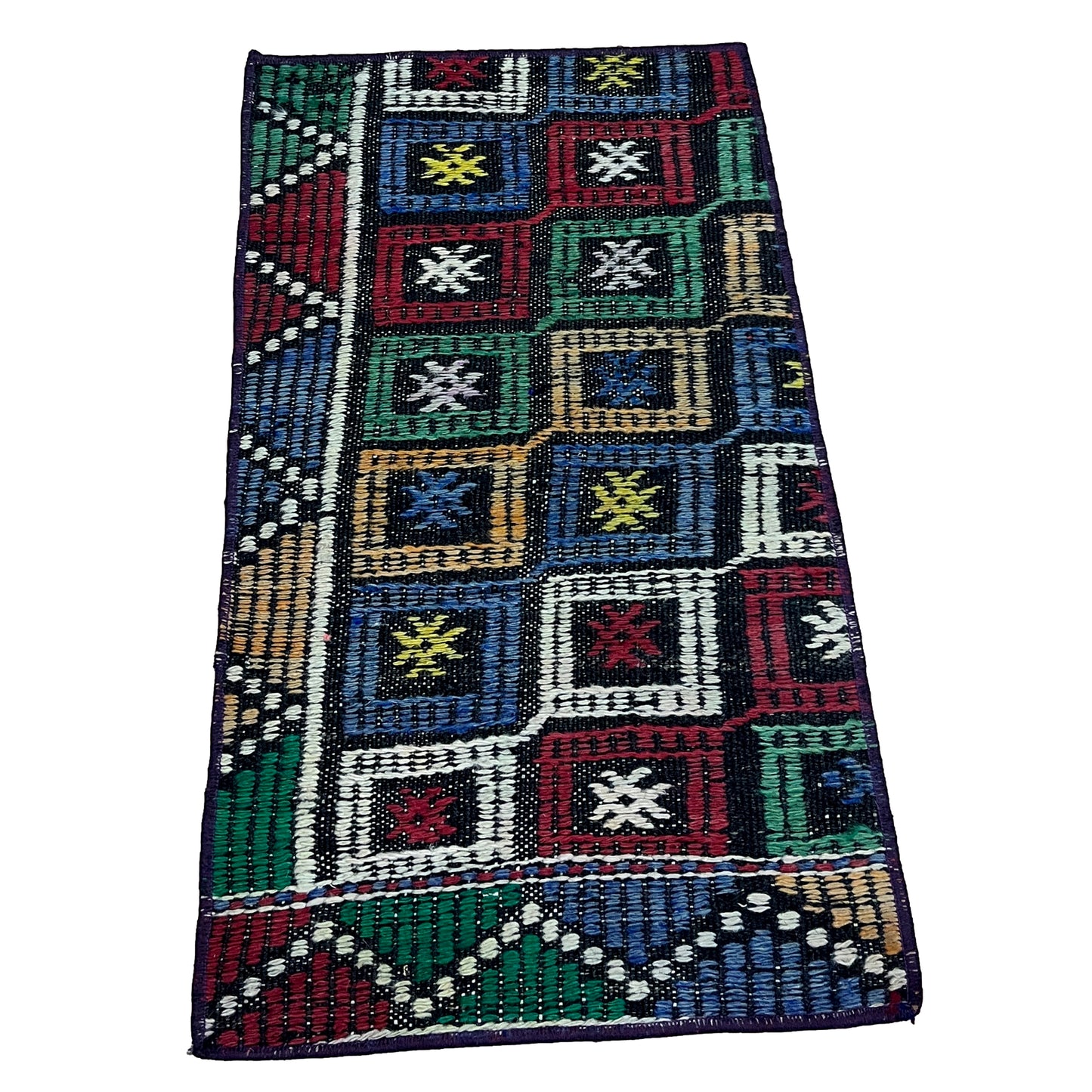 Handwoven Turkish Vintage Kilim (1'4" x 2'4")