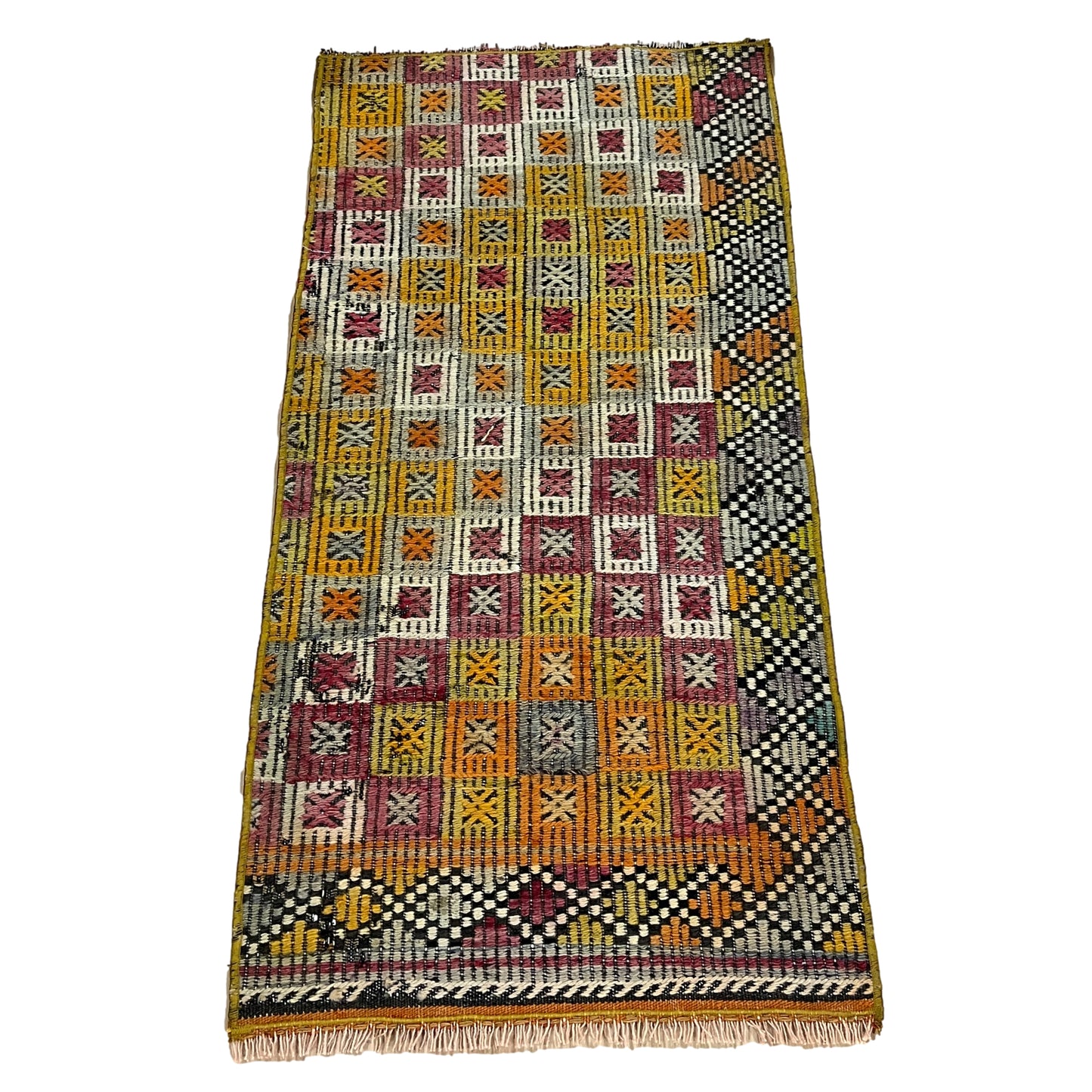 Handwoven Turkish Vintage Kilim (1'8" x 3'5")