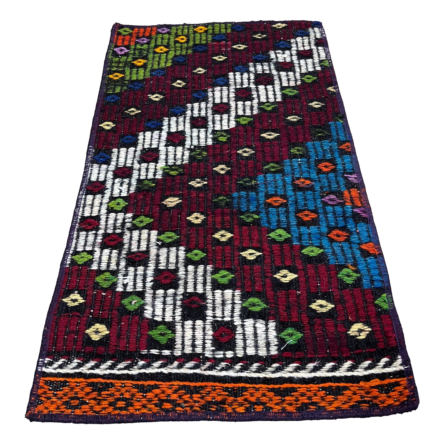 Handwoven Turkish Vintage Kilim (1'4" x 2'4")