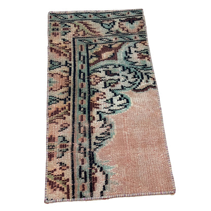 Hand-Knotted Vintage Turkish Rug (1'4" x 2'4")